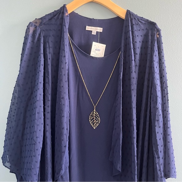 Sandra Darren Long Sleeve Sheer Jacket Dress - Picture 3 of 9